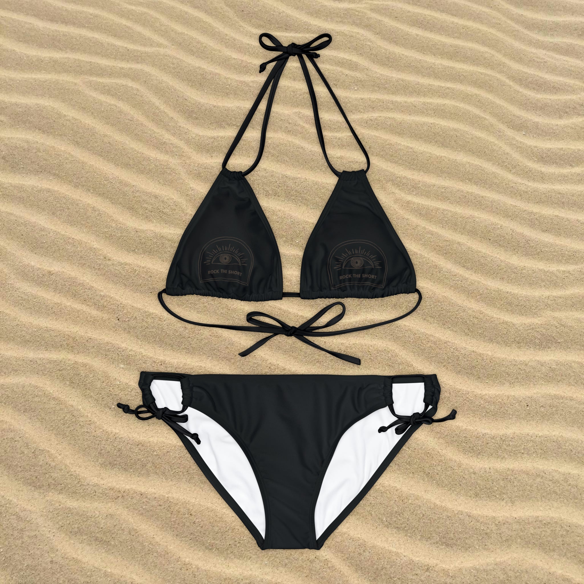 Black Rock the Short Strappy Bikini Set