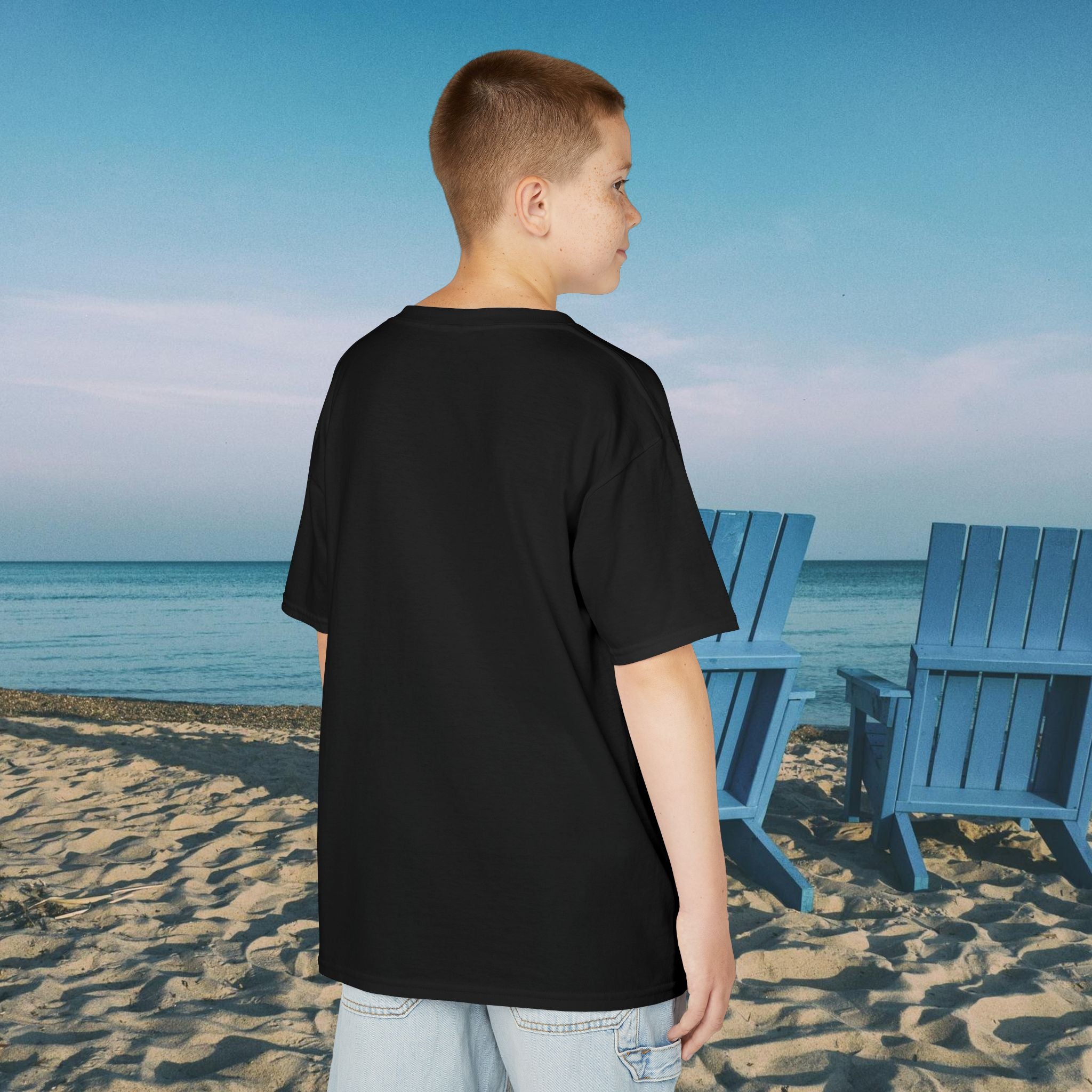 'Rock the Shore' Kids Heavy Cotton Tee - Cool Casual T-Shirt for Beach Lovers