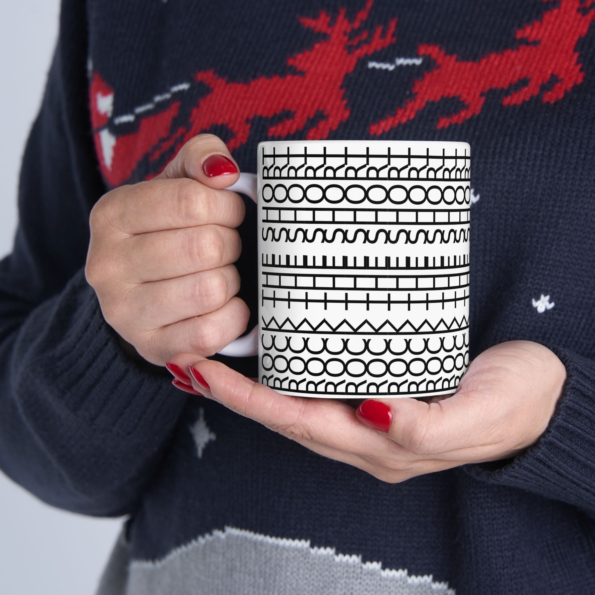 Rock the Short Ceramic Mug - Minimalist Design for Coffee Lovers - TIRE TREAD MUG