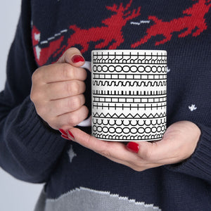 Rock the Short Ceramic Mug - Minimalist Design for Coffee Lovers - TIRE TREAD MUG