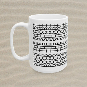 Rock the Short Ceramic Mug - Minimalist Design for Coffee Lovers - TIRE TREAD MUG