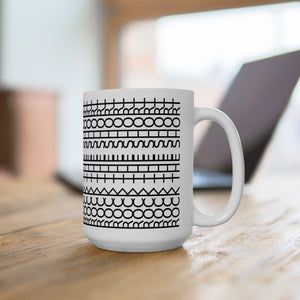 Rock the Short Ceramic Mug - Minimalist Design for Coffee Lovers - TIRE TREAD MUG