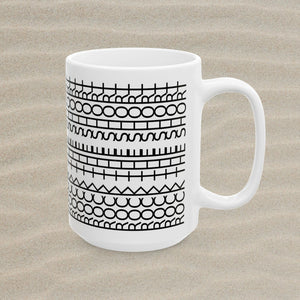 Rock the Short Ceramic Mug - Minimalist Design for Coffee Lovers - TIRE TREAD MUG