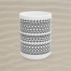 Rock the Short Ceramic Mug - Minimalist Design for Coffee Lovers - TIRE TREAD MUG