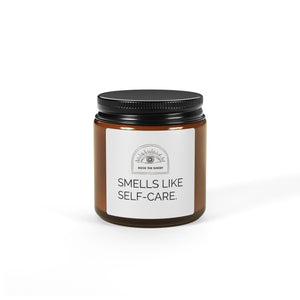 SMELLS LIKE SELF-CARE. Scented Soy Candle (Multi-Size, Amber Jar)