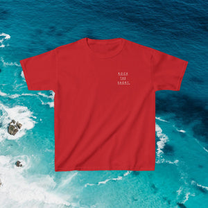 'Rock the Shore' Kids Heavy Cotton Tee - Cool Casual T-Shirt for Beach Lovers