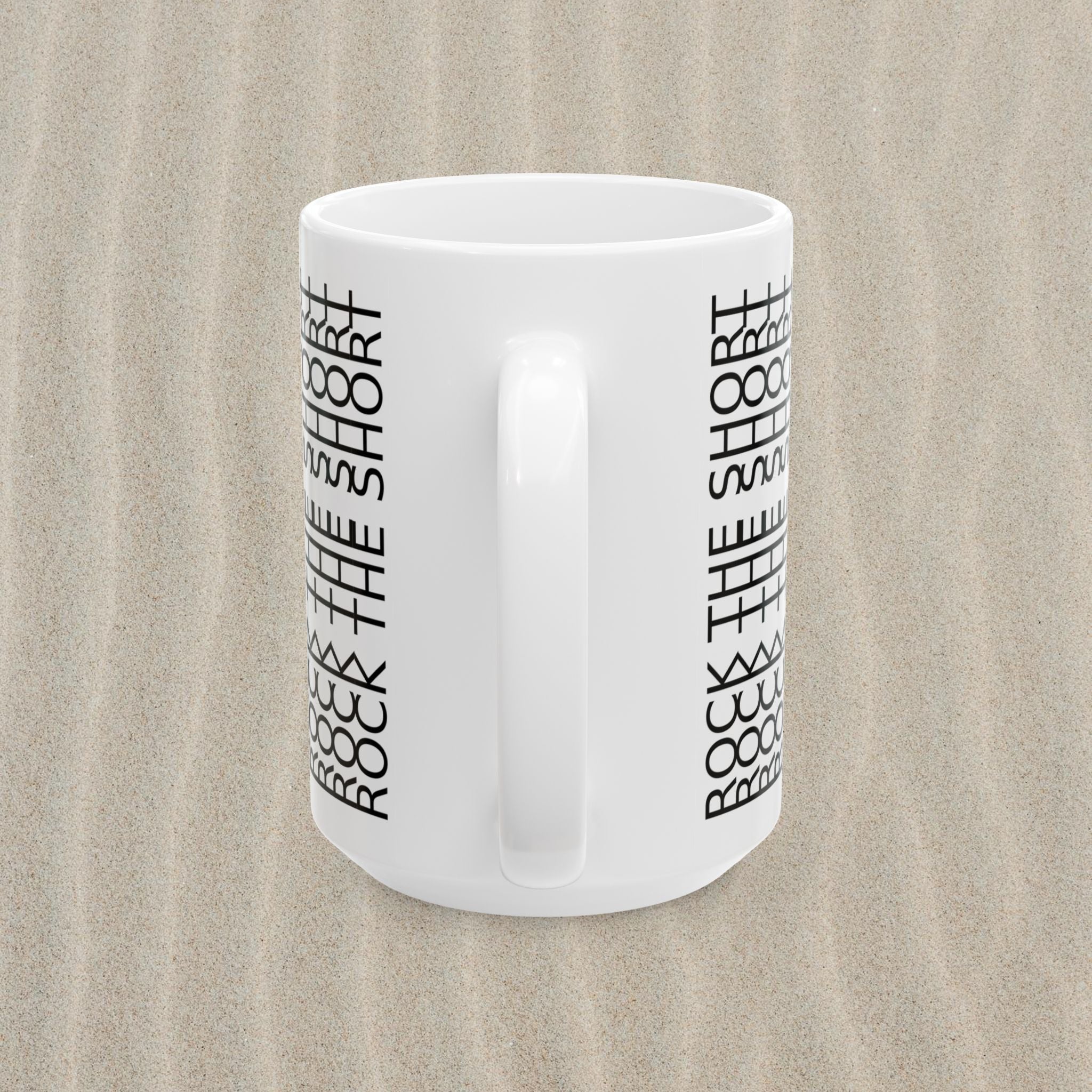 Rock the Short Ceramic Mug - Minimalist Design for Coffee Lovers - TIRE TREAD MUG