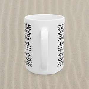 Rock the Short Ceramic Mug - Minimalist Design for Coffee Lovers - TIRE TREAD MUG