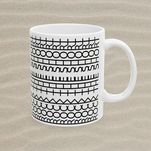Rock the Short Ceramic Mug - Minimalist Design for Coffee Lovers - TIRE TREAD MUG