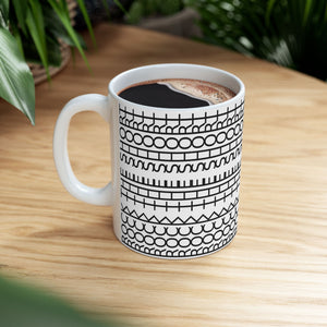 Rock the Short Ceramic Mug - Minimalist Design for Coffee Lovers - TIRE TREAD MUG