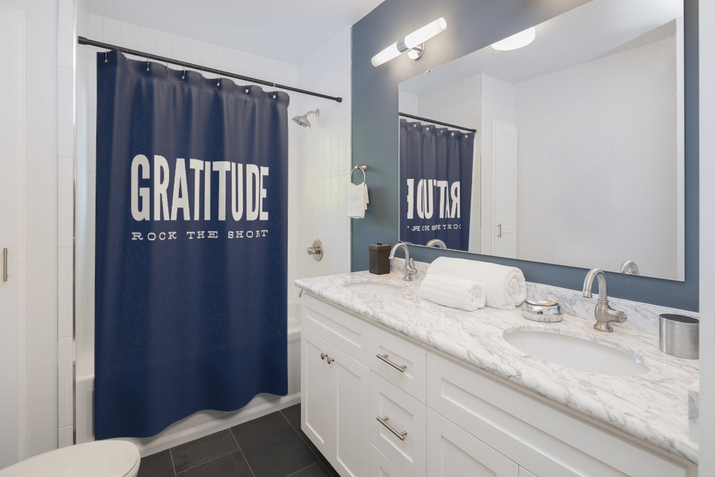 Gratitude Rock the Short Shower Curtains