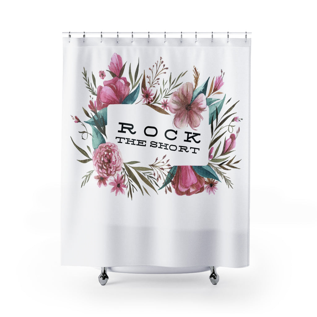 Rock the Short Flower Shower Curtains