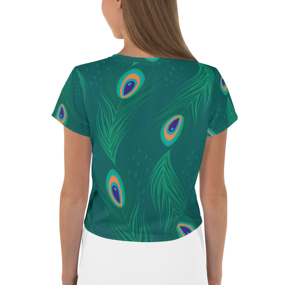 Tawney Peacock Crop Tee 🦚