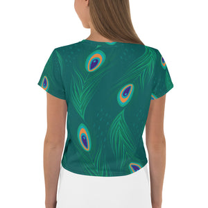 Tawney Peacock Crop Tee 🦚