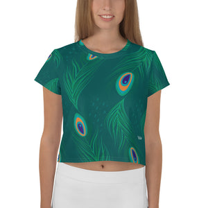 Tawney Peacock Crop Tee 🦚