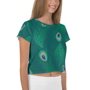 Tawney Peacock Crop Tee 🦚