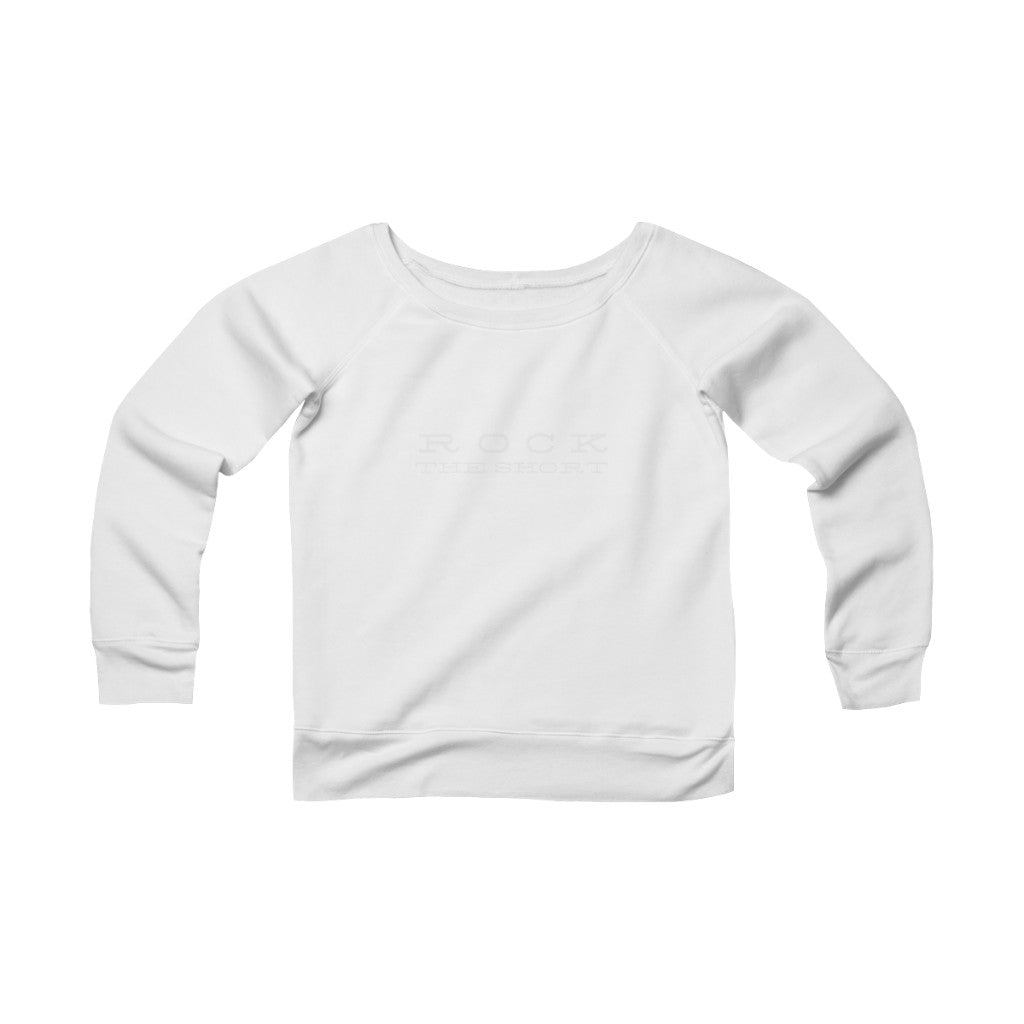 Rock the Short Women's Sponge Fleece Wide Neck Sweatshirt