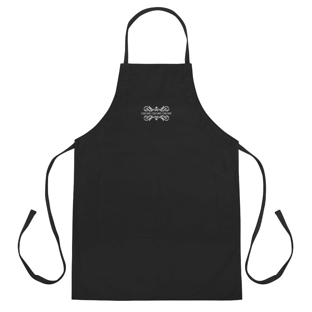 Elegant Chomp Chomp Chompy Embroidered Apron