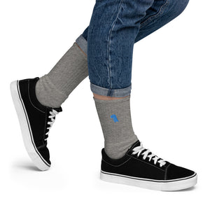 Blue Chompy Embroidered socks