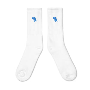 Blue Chompy Embroidered socks