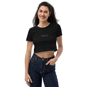 Embroidered Chompy Chomp Organic Crop Top