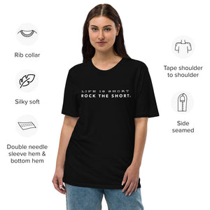 Life is Short Rock the Short premium viscose hemp t-shirt