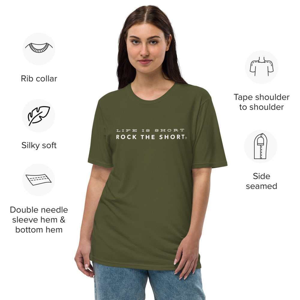 Life is Short Rock the Short premium viscose hemp t-shirt