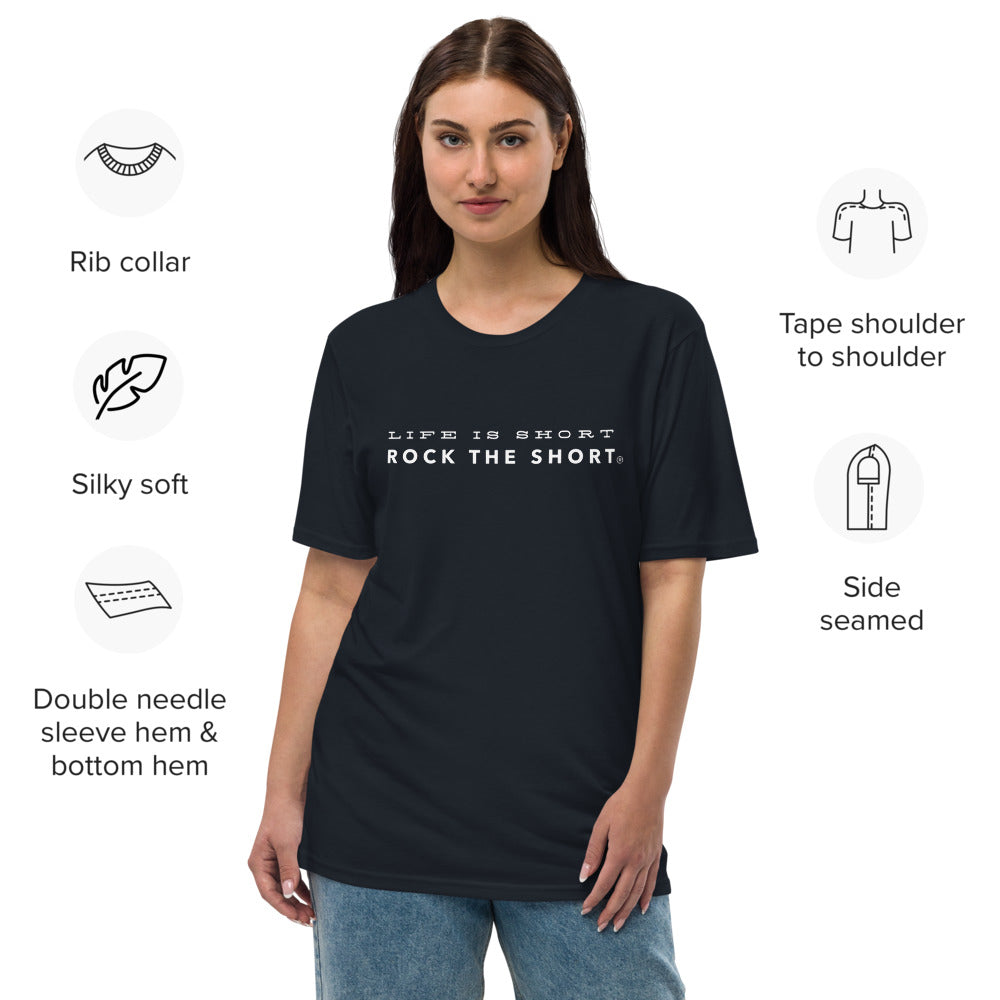 Life is Short Rock the Short premium viscose hemp t-shirt