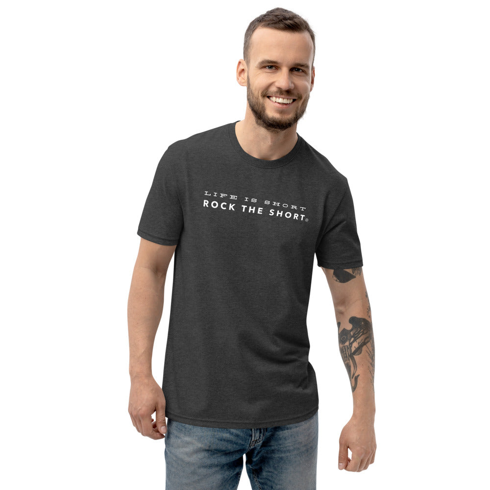 Life is Short Rock the Short recycled t-shirt