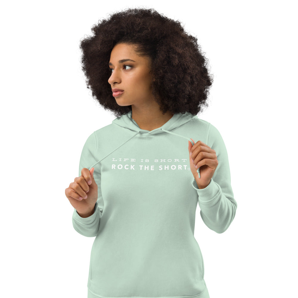 Life is Short Rock the Short Women's eco fitted hoodie